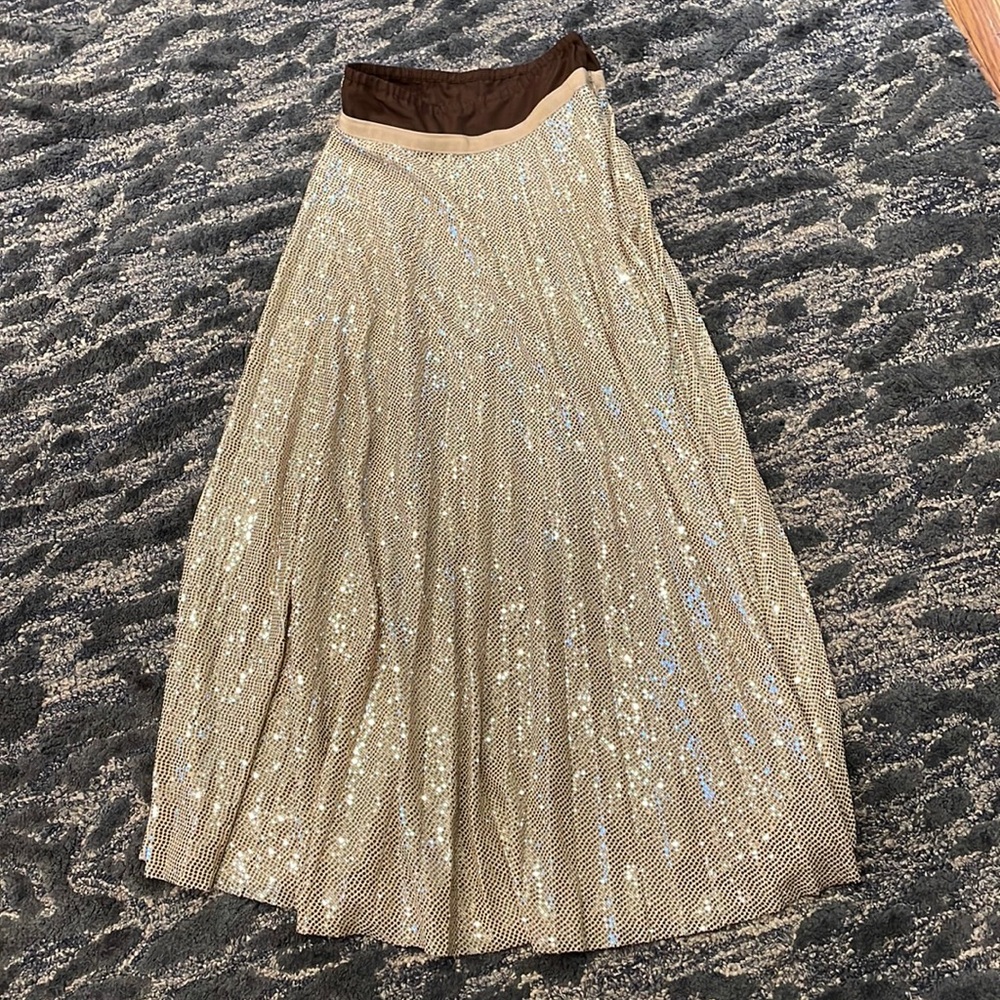 Beatrice shimmery midi skirt